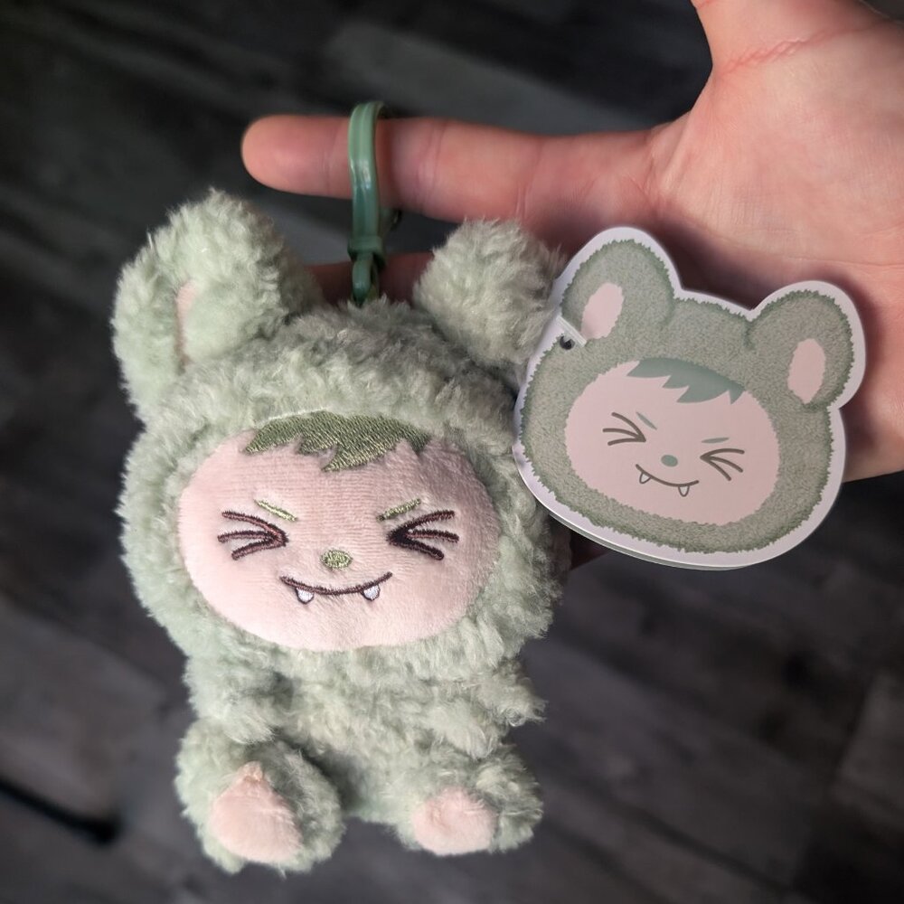 LaBabies “Lulu” Plush Bag Charm Keychain • Pastel Green • NEW with Tags